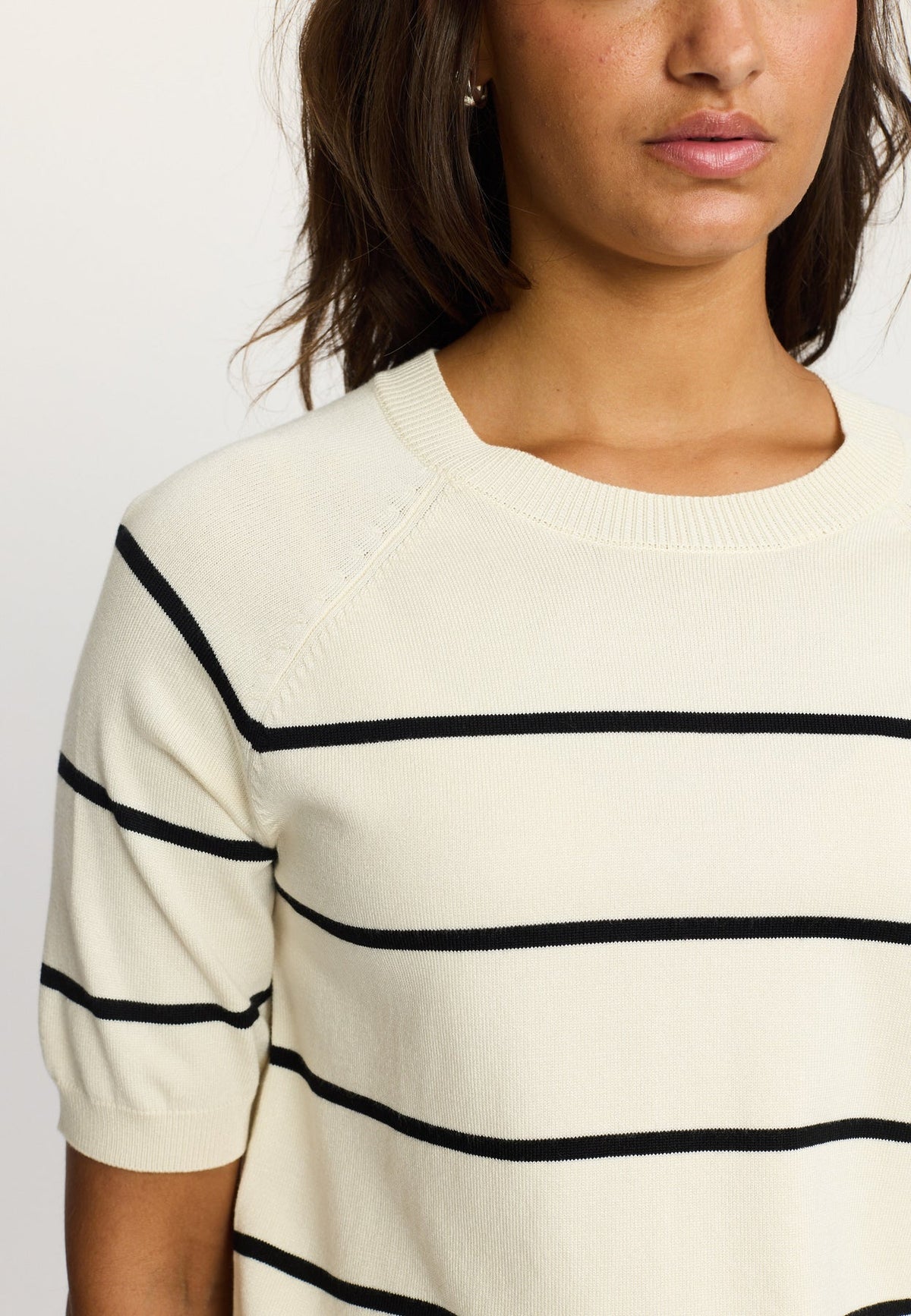 Marla ss stripe o-neck knit