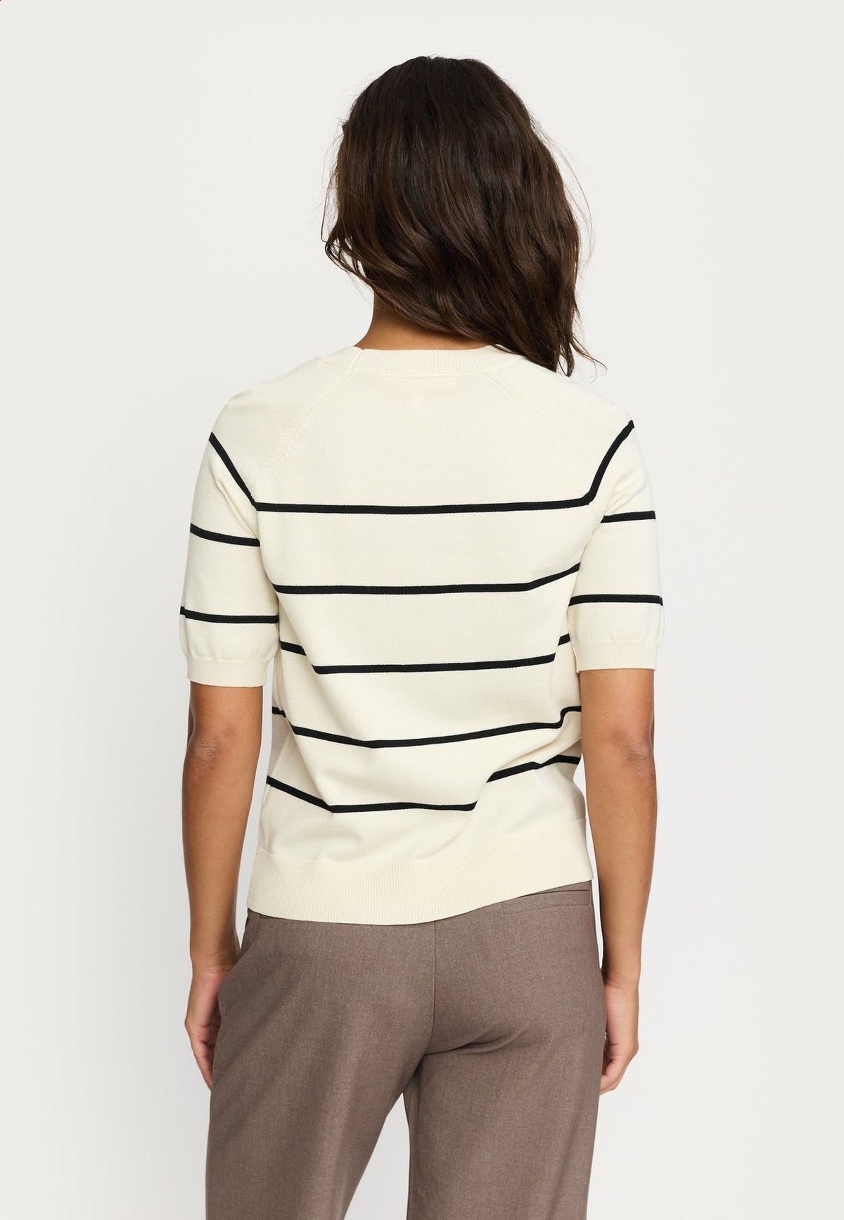 Marla ss stripe o-neck knit