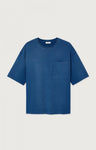 American Vintage Afoma Loose Tee Blauw Heren