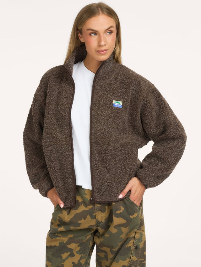 American Vintage Hoktown Fleece Donkerbru