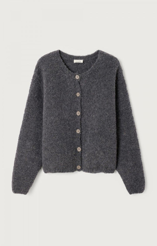 American Vintage Zolly Cardigan Donkergrijs Dames