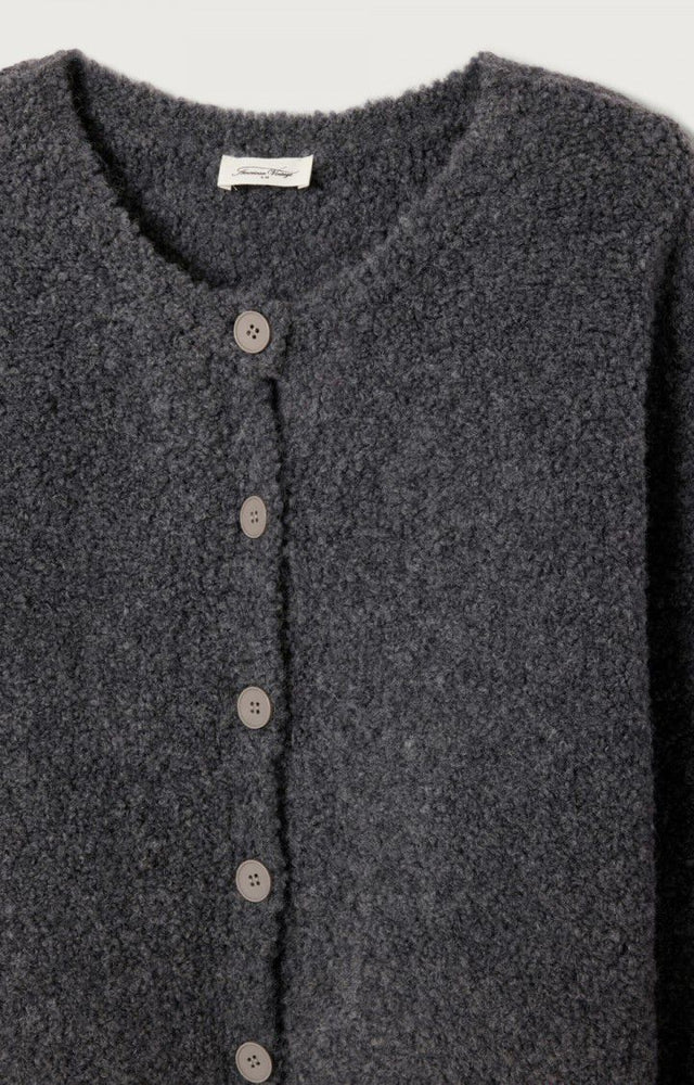 American Vintage Zolly Cardigan Donkergrijs Dames
