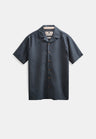 Anerkjendt Leo Cot Lin Ss Shirt Donkerblauw Heren