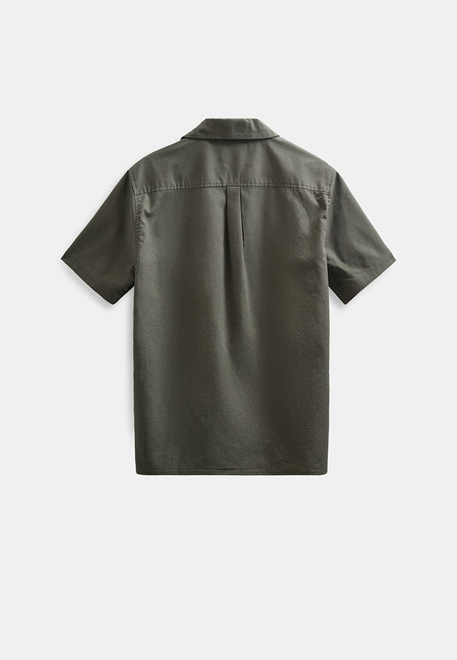 Anerkjendt Leo Cot Lin Ss Shirt Donkergroen Heren