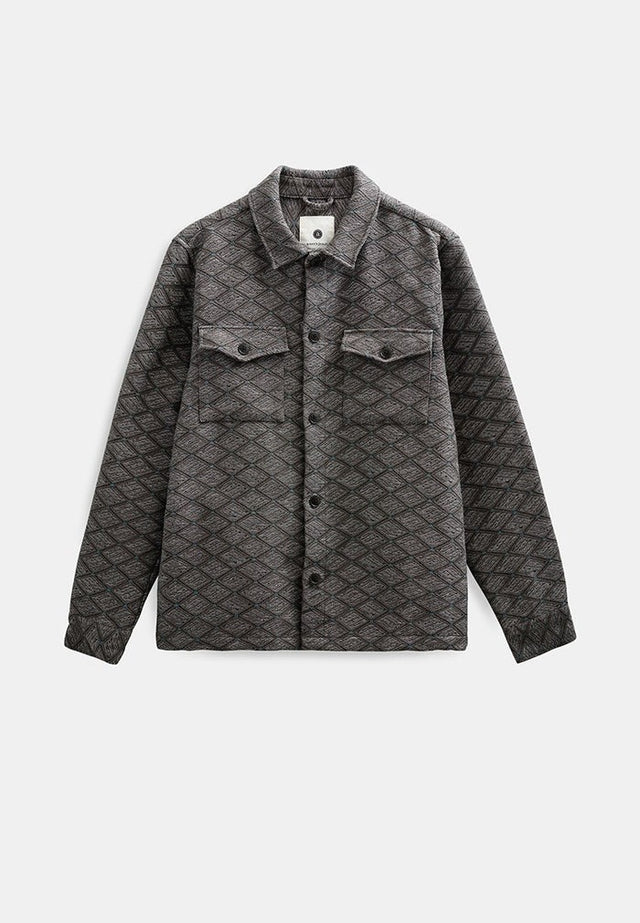 Anerkjendt Oscar Jacquard1 Overshirt Donkergrijs Heren