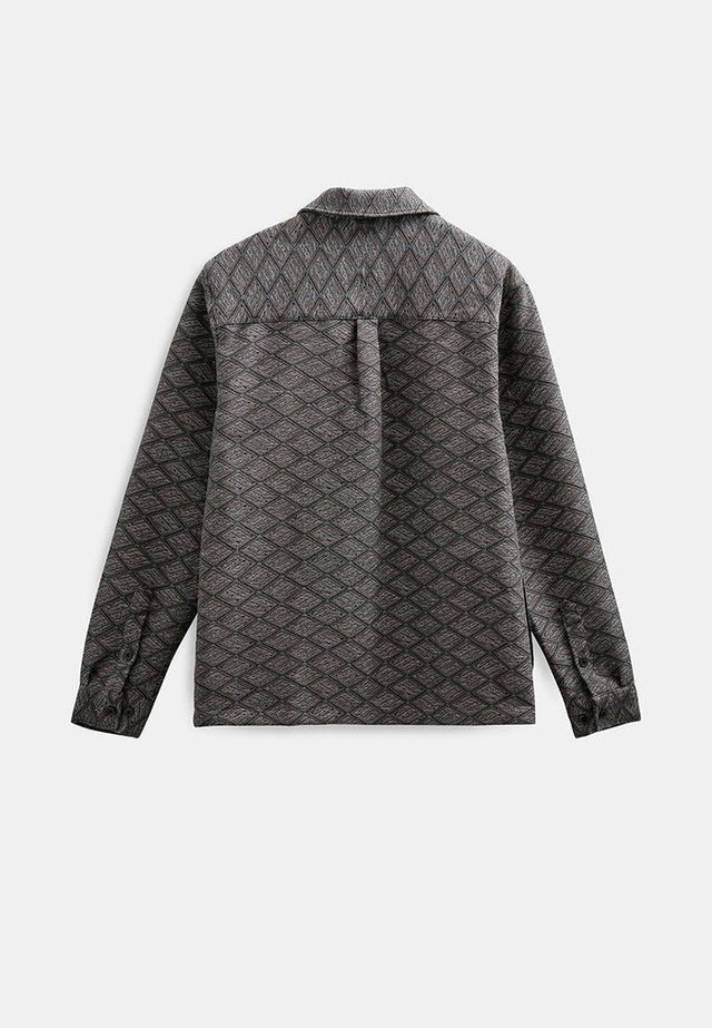 Anerkjendt Oscar Jacquard1 Overshirt Donkergrijs Heren