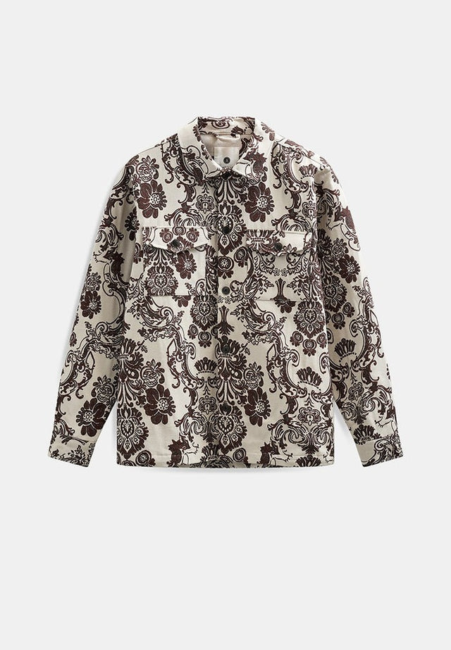 Anerkjendt Oscar Jacquard3 Overshirt Donkerrood Heren
