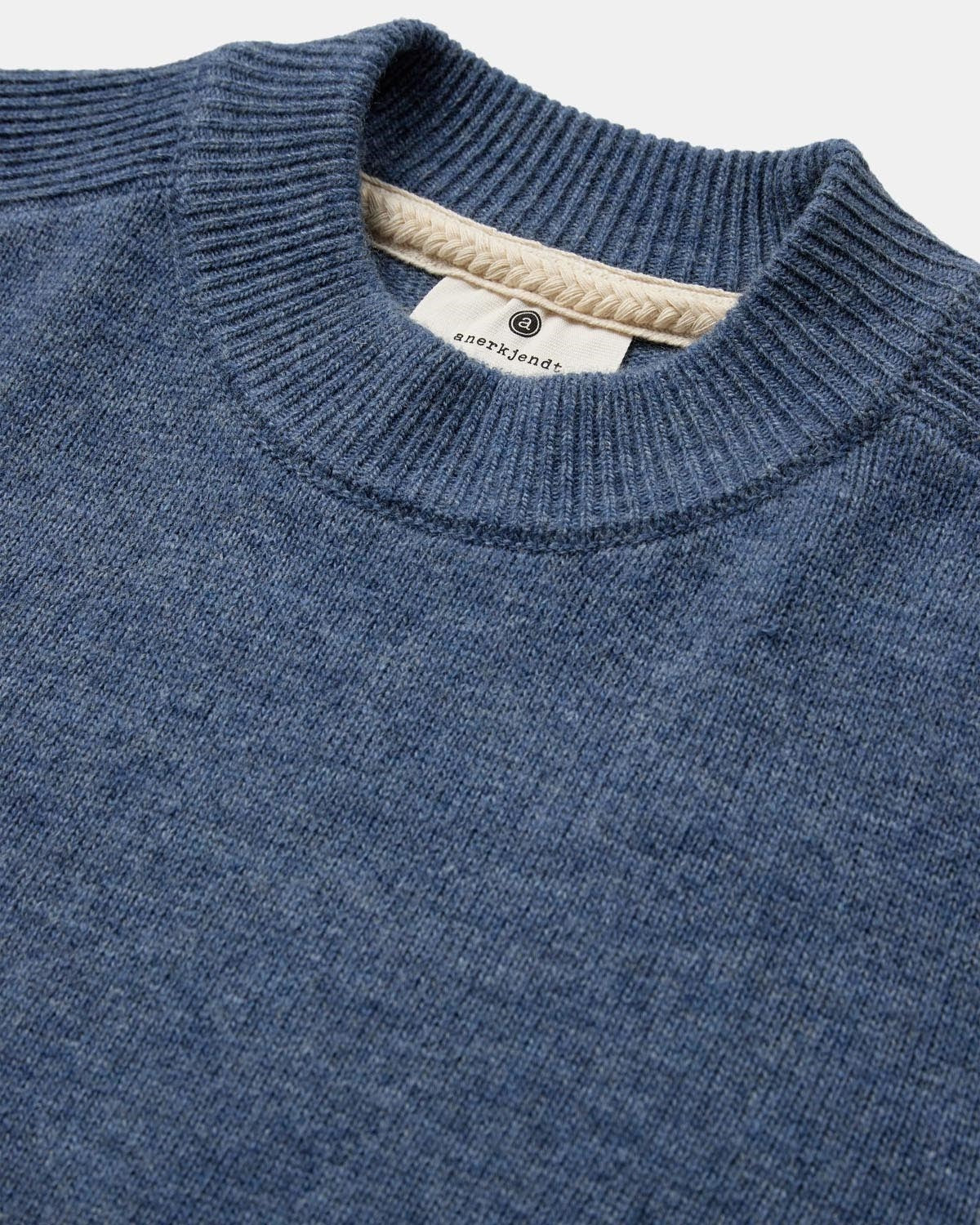 Anerkjendt Rico Lambswool Knit Blauw Heren