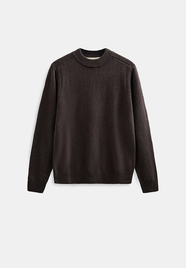 Anerkjendt Rico Lambswool Knit Donkerbruin Heren