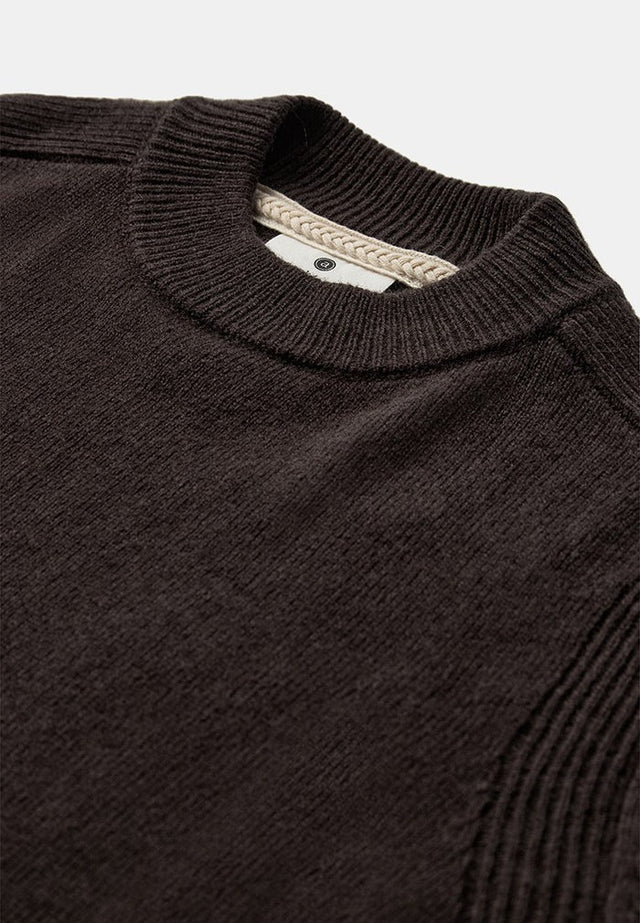 Anerkjendt Rico Lambswool Knit Donkerbruin Heren