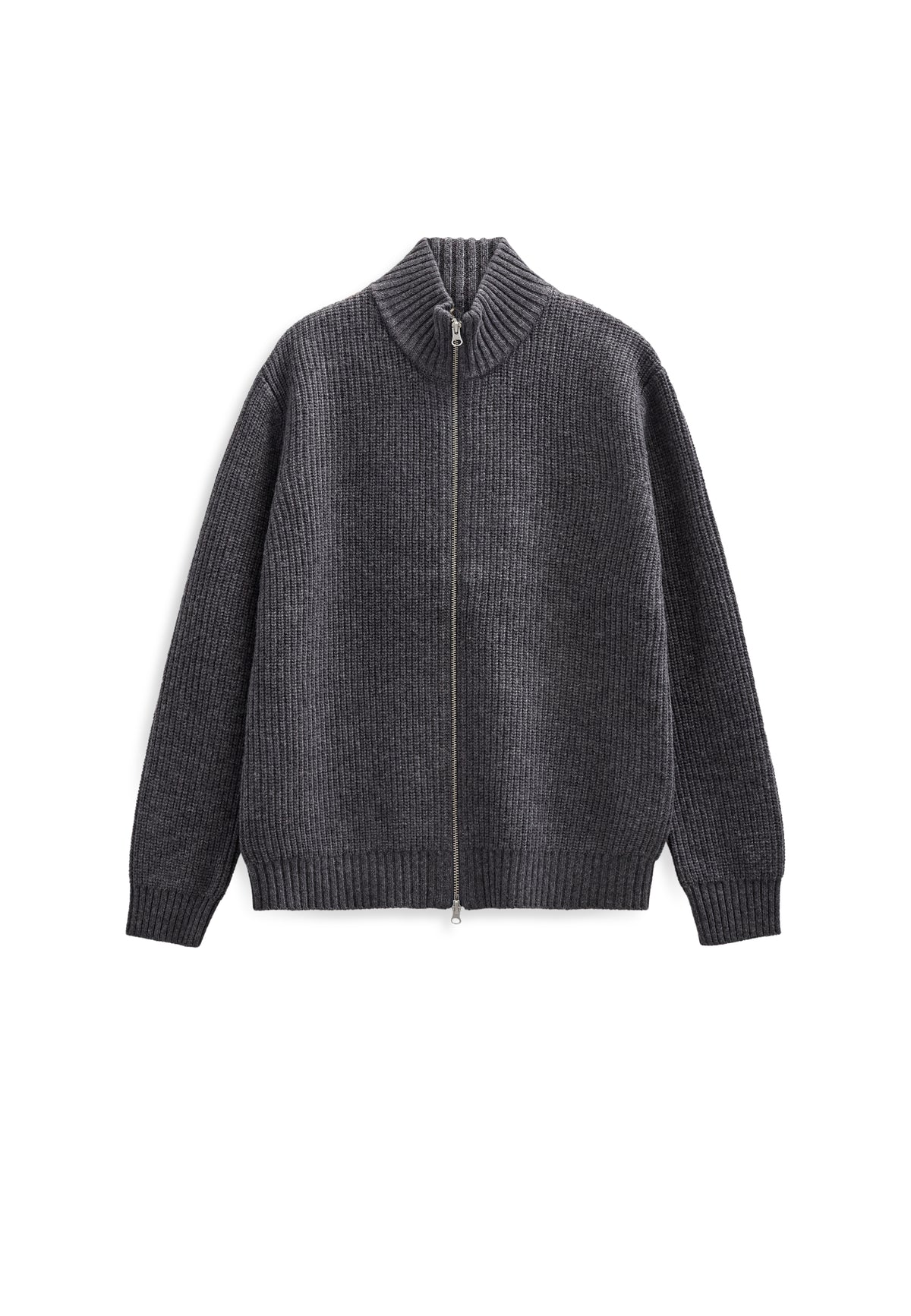 Anerkjendt Sinus Zip Wool Cardigan Grijs Heren
