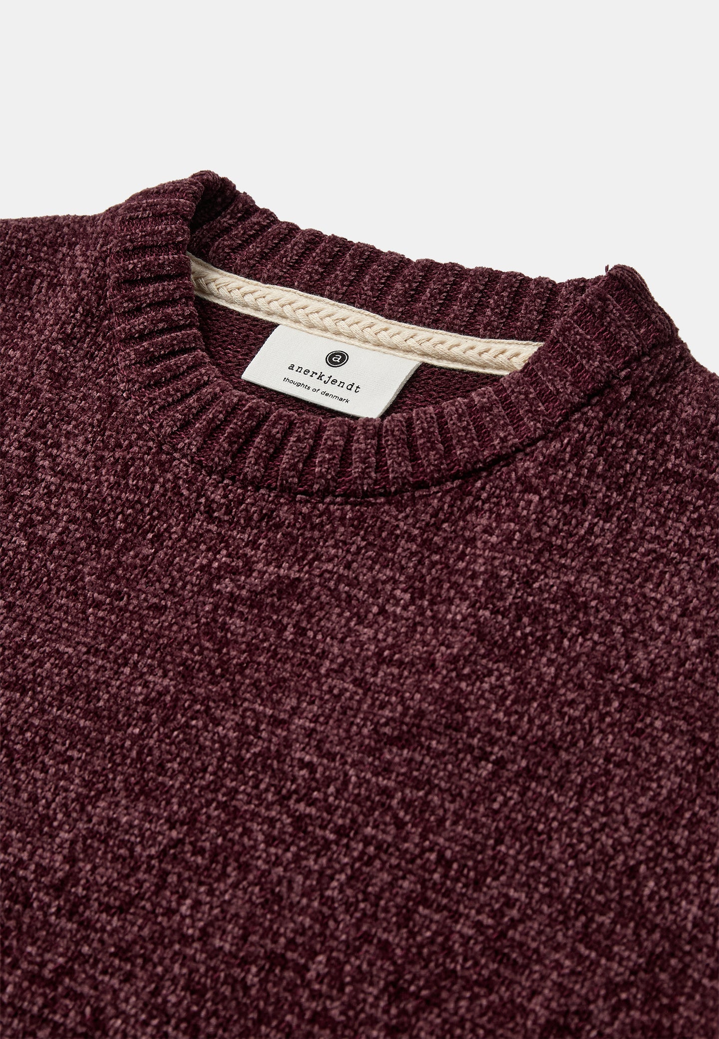 Anerkjendt Sune Chenille Knit Donkerrood Heren