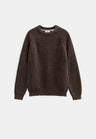 Anerkjendt Sune Washed Patent Knit Donkerbruin Heren