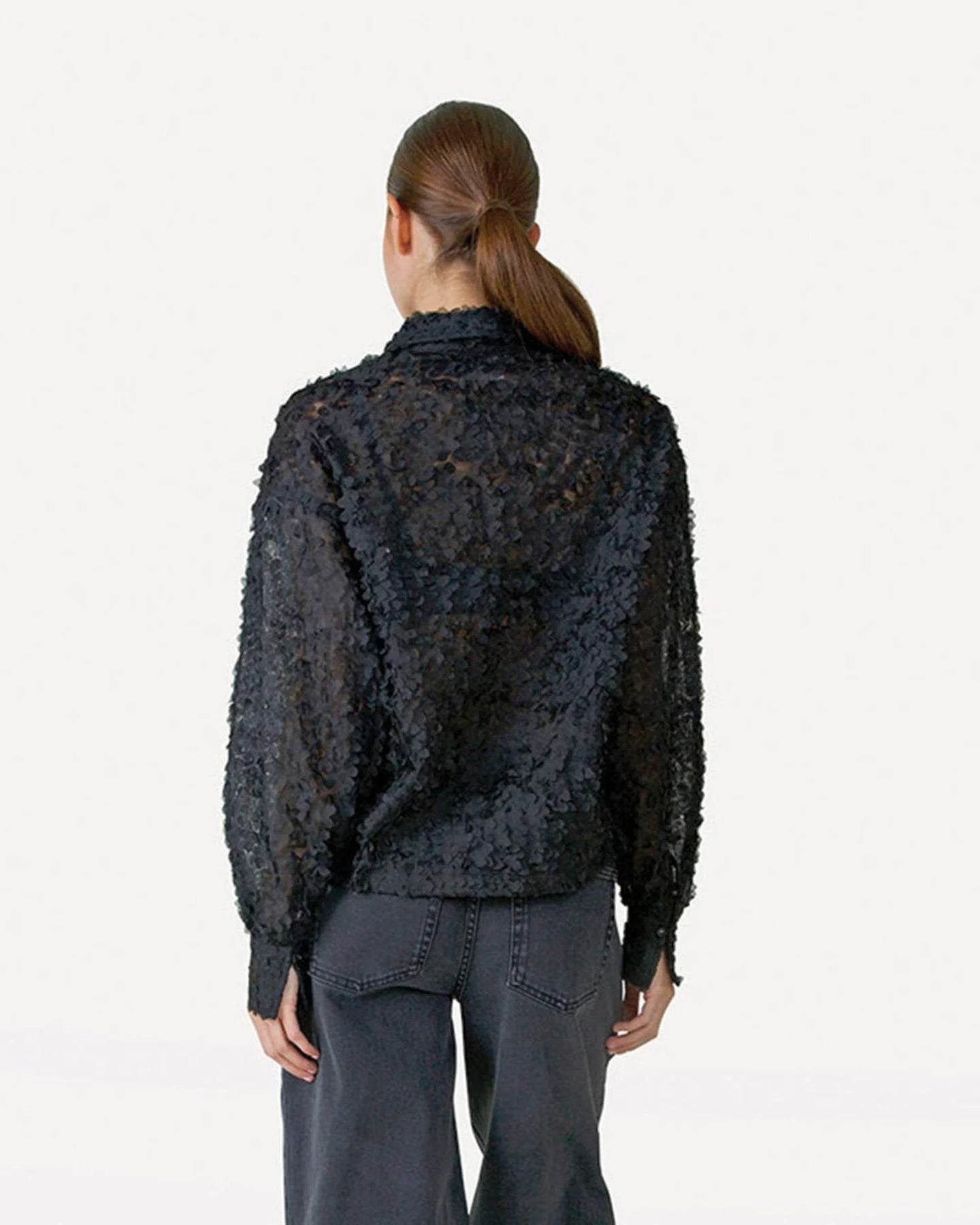Another Label Althea Shirt Ls Zwart Dames