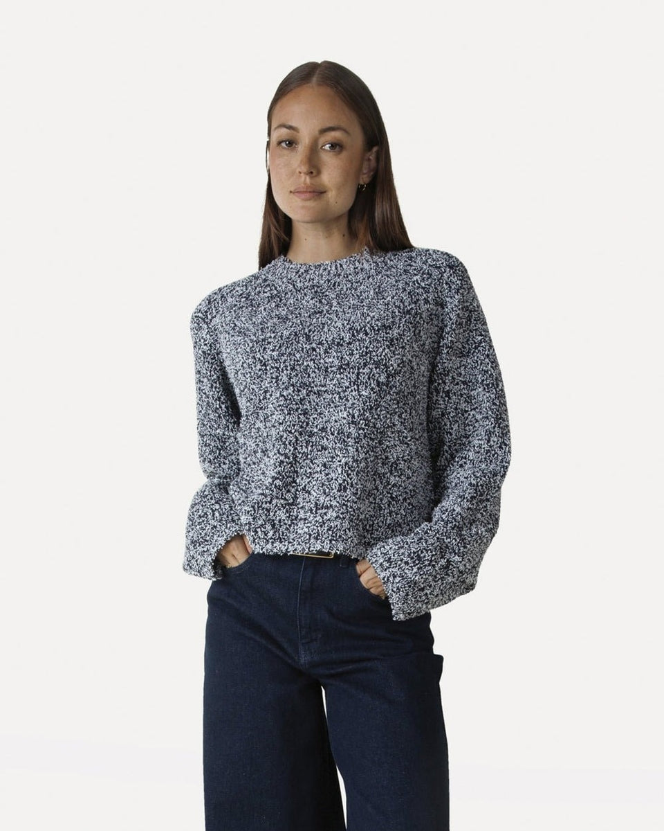 Another Label Alys Knitted Pull Ls Donkerblauw Dames