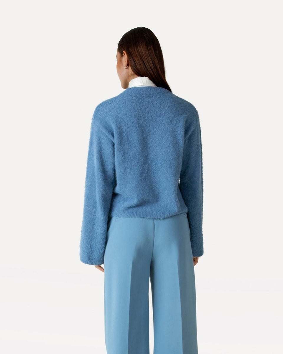 Another Label Amaya Knitted Pull Ls Blauw Dames