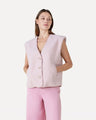 Another Label Beline Boucle Vest Lichtroze Dames