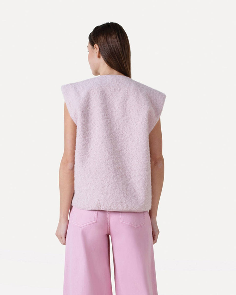 Another Label Beline Boucle Vest Lichtroze Dames