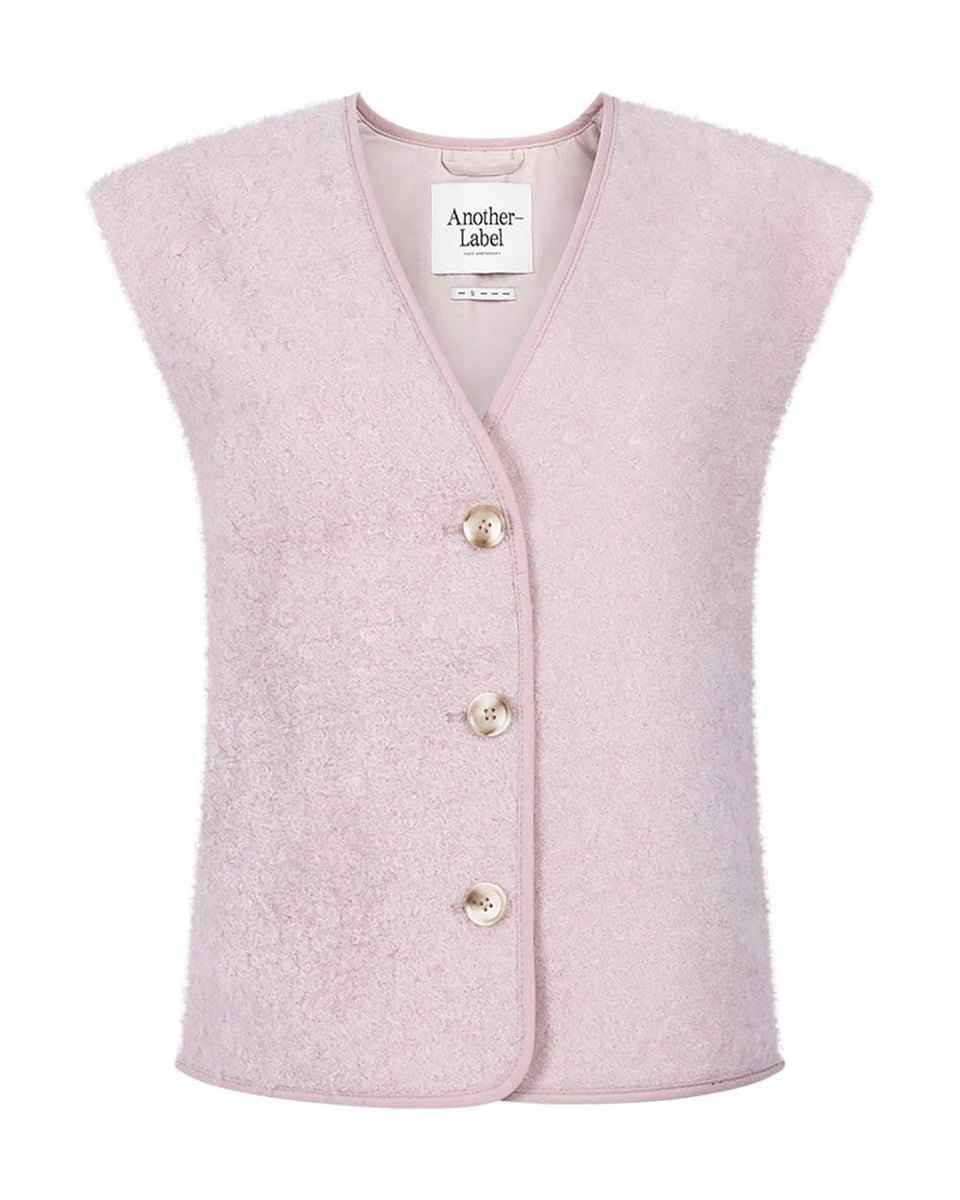 Another Label Beline Boucle Vest Lichtroze Dames