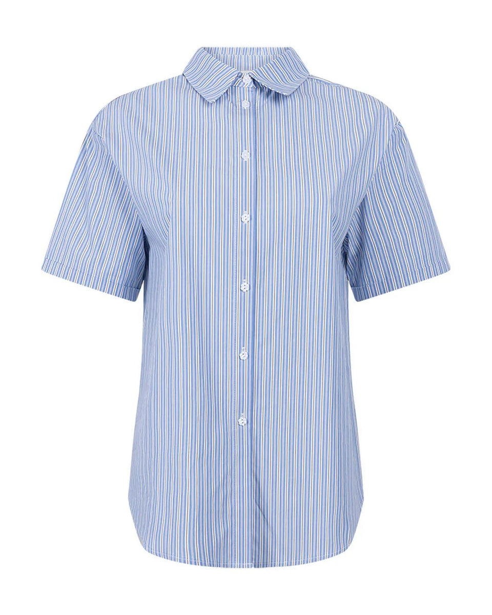 Another Label Blanche Shirt Ss Blauw Dames
