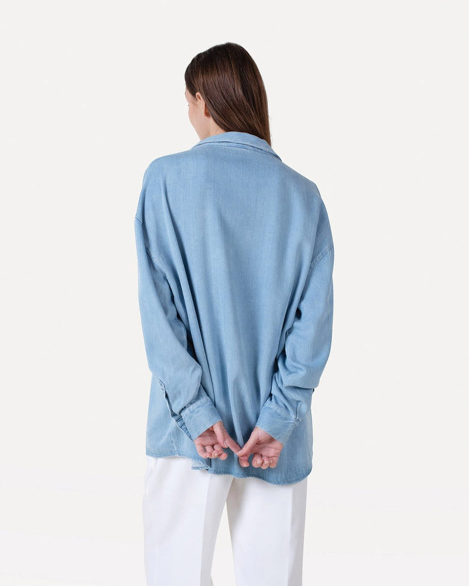 Another Label Boisy Shirt Ls Lichtblauw Dames