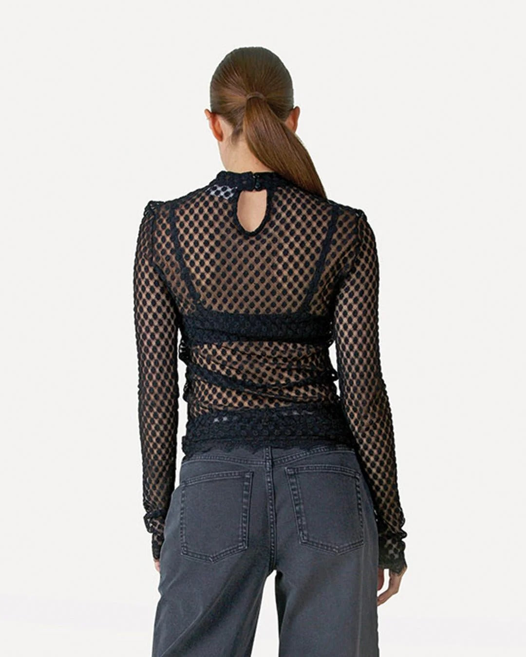 Another Label Depew Top Zwart Dames