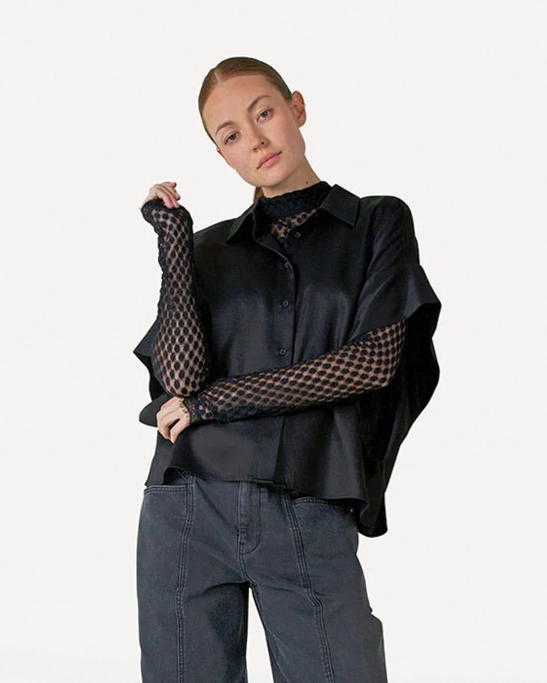 Another Label Depew Top Zwart Dames