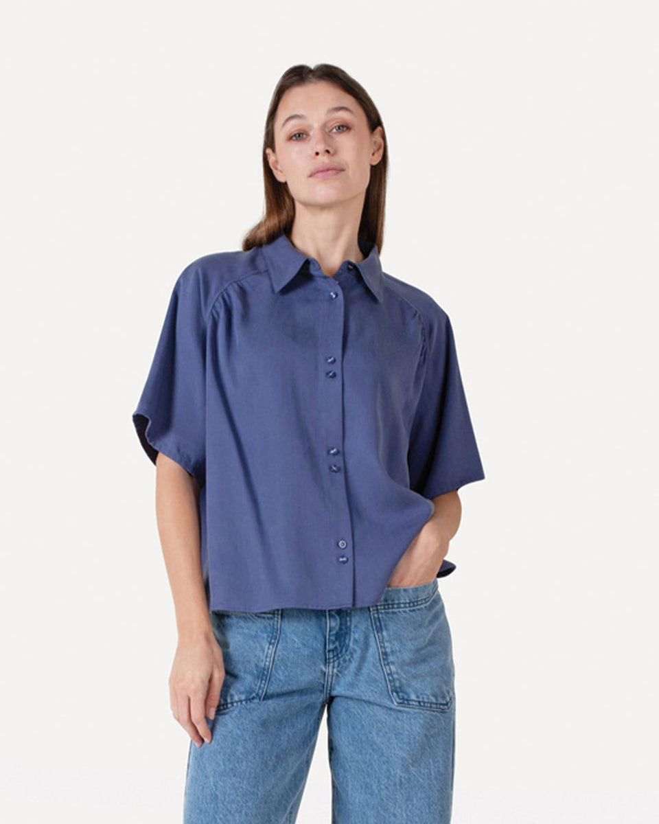 Another Label Esila Shirt Ls Blauw Dames