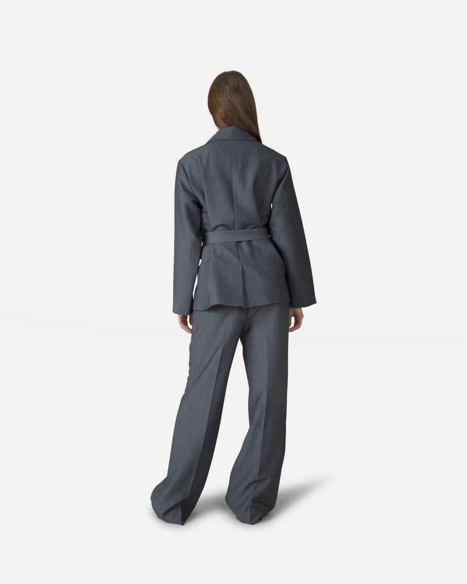 Another Label Lela Melange Pants Grijs Dames