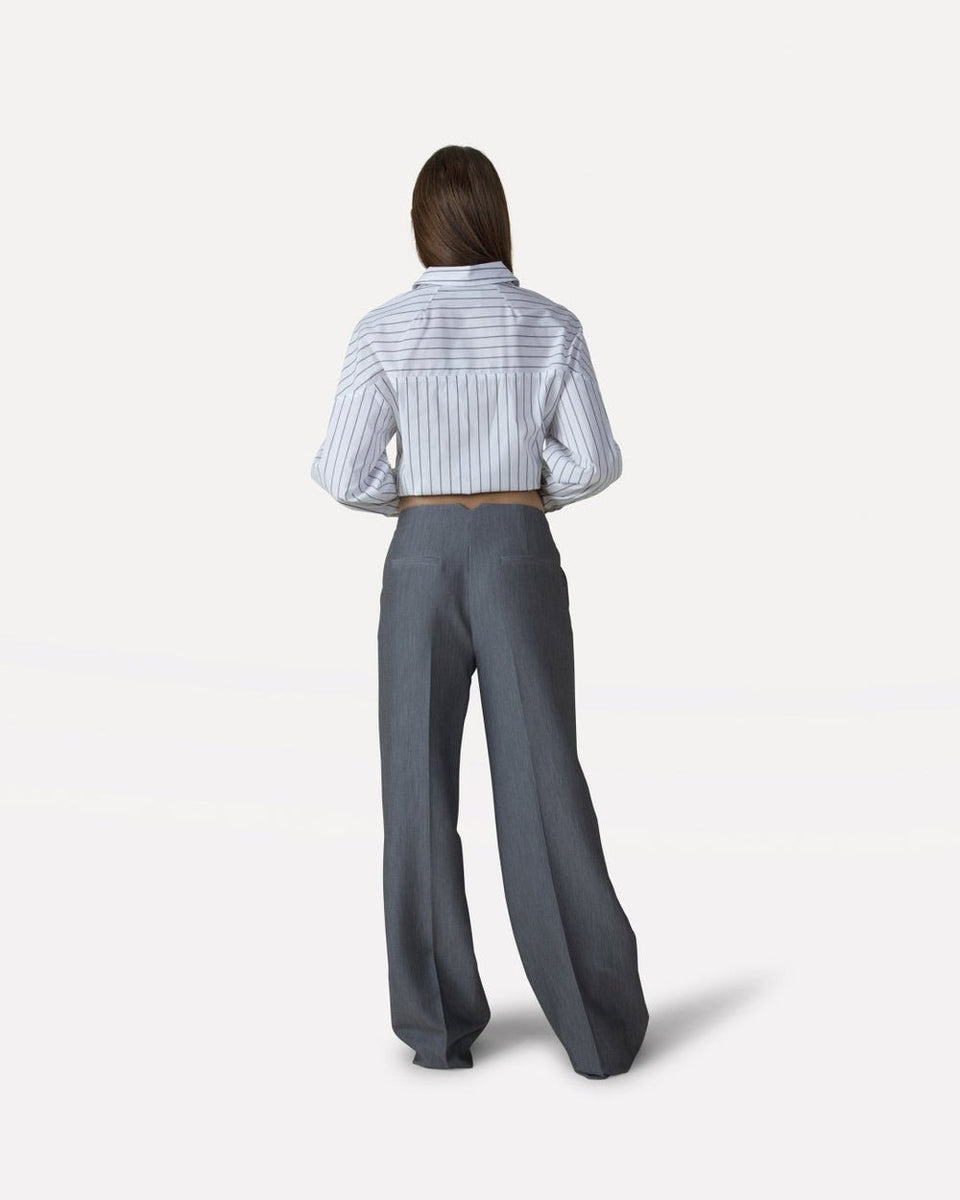 Another Label Lela Melange Pants Grijs Dames