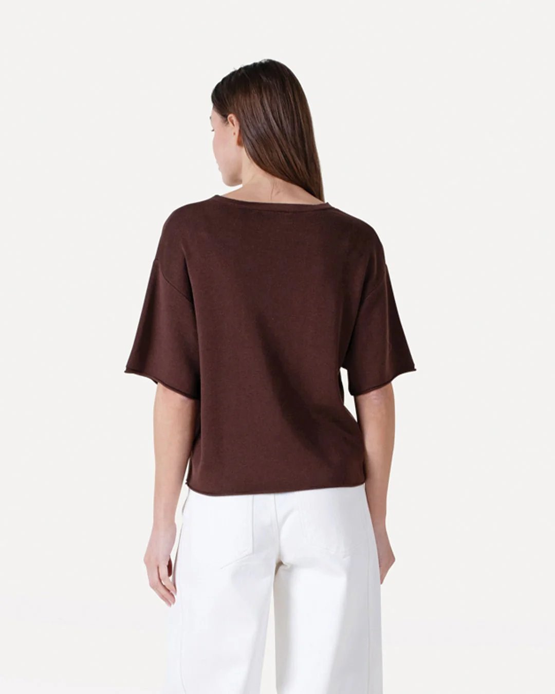 Another Label Louise Knitted Pull Donkerbruin Dames