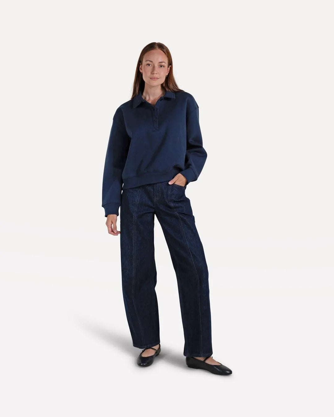 Another Label Mireille Polo  Donkerblauw Dames