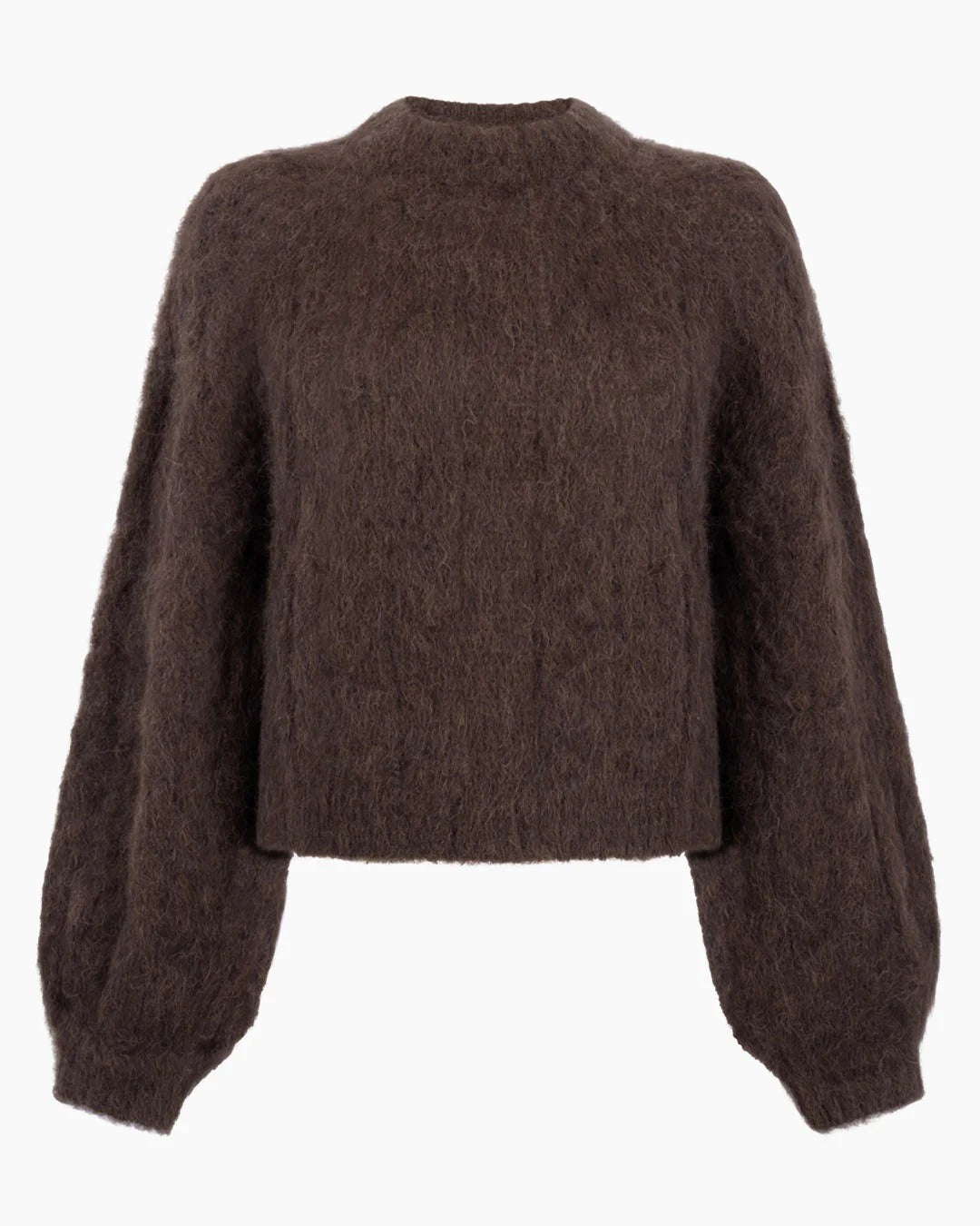 Another Label Perla Knitted Pull Donkerbruin Dames
