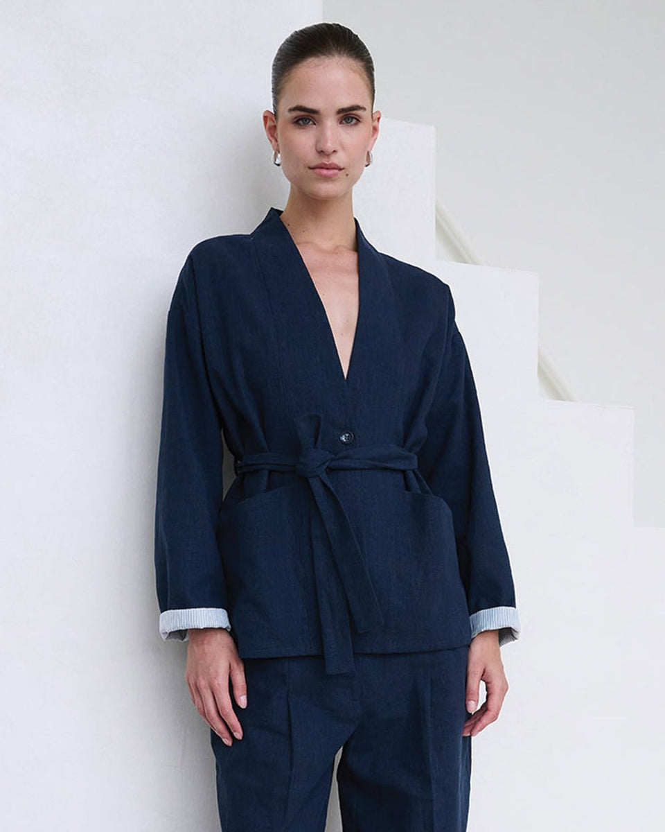 Another Label Perrine Jacket Donkerblauw Dames