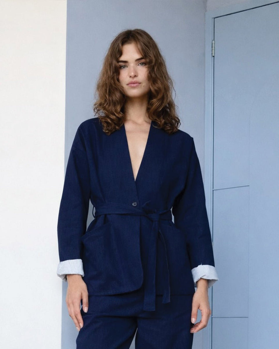 Another Label Perrine Jacket Donkerblauw Dames