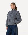 Another Label Sarah Check Jacket Donkergrijs Dames