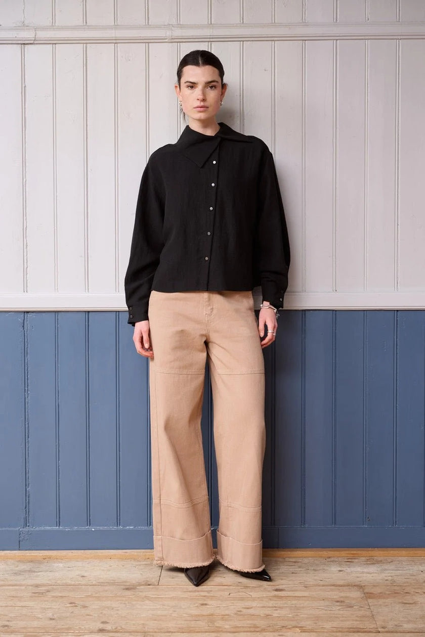 Another Label Veronique Shirt Zwart Dames