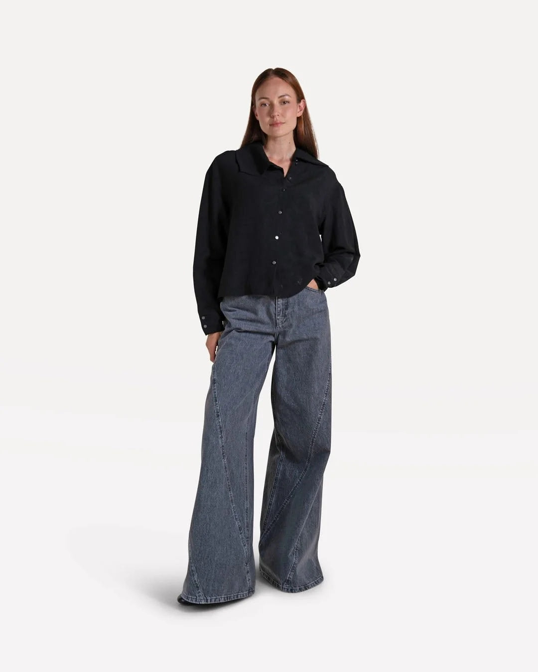 Another Label Veronique Shirt Zwart Dames