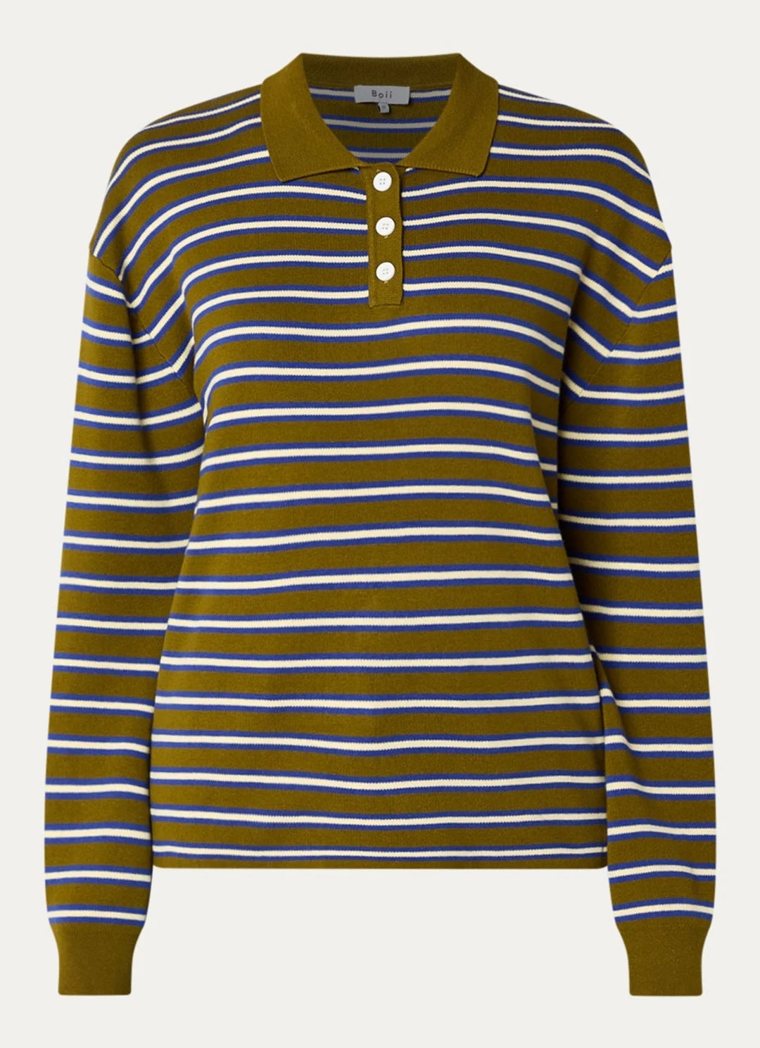 Boii Studios Adanne Polo Knit Donkergroen Dames