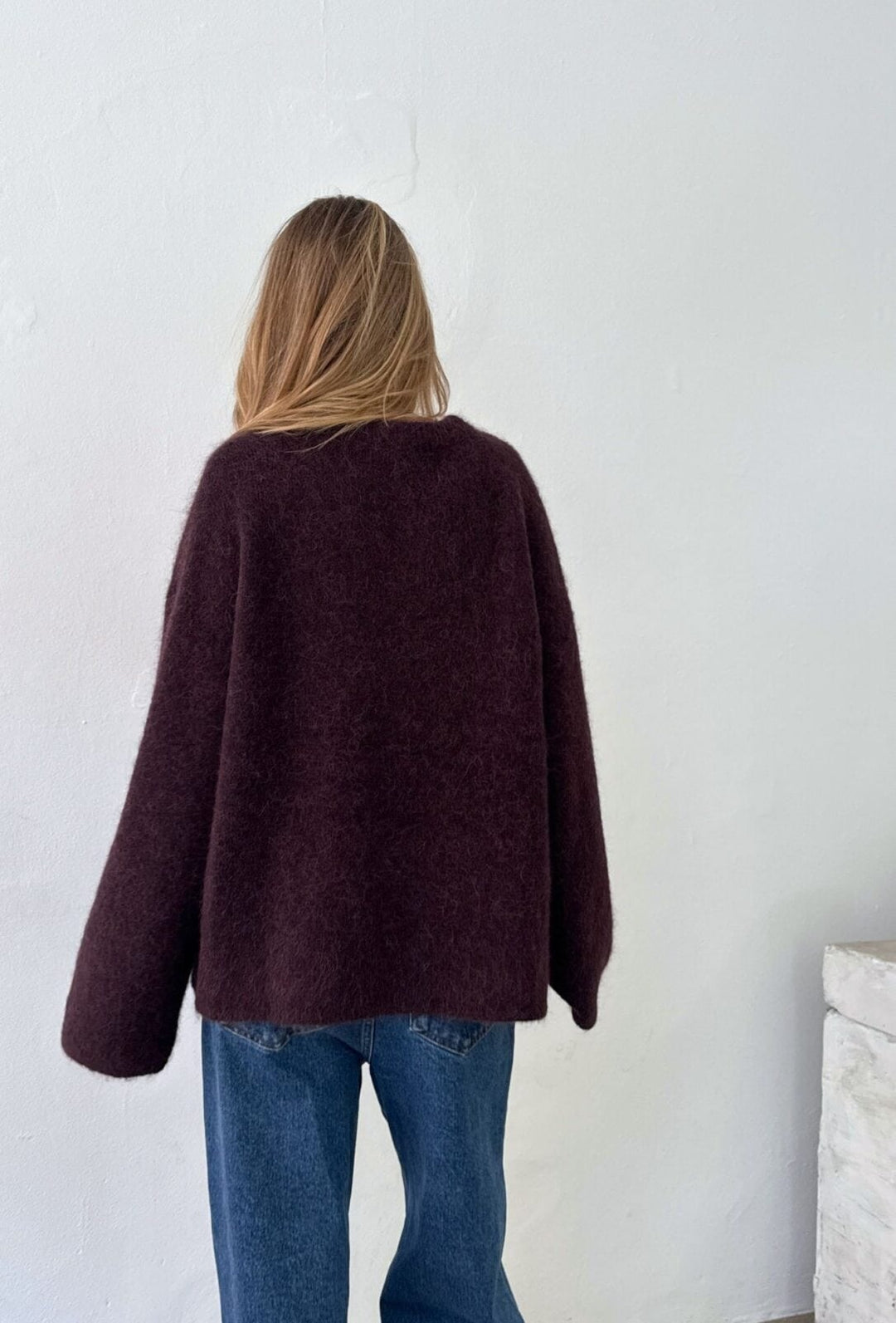 Boii Studios Alba Oneck Knit Donkerrood Dames