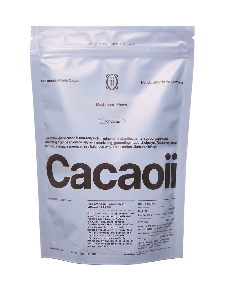 Cacaoii Ceremonial Grade Mushroom Infused Cacao - 225gr Lichtpaars Unisex