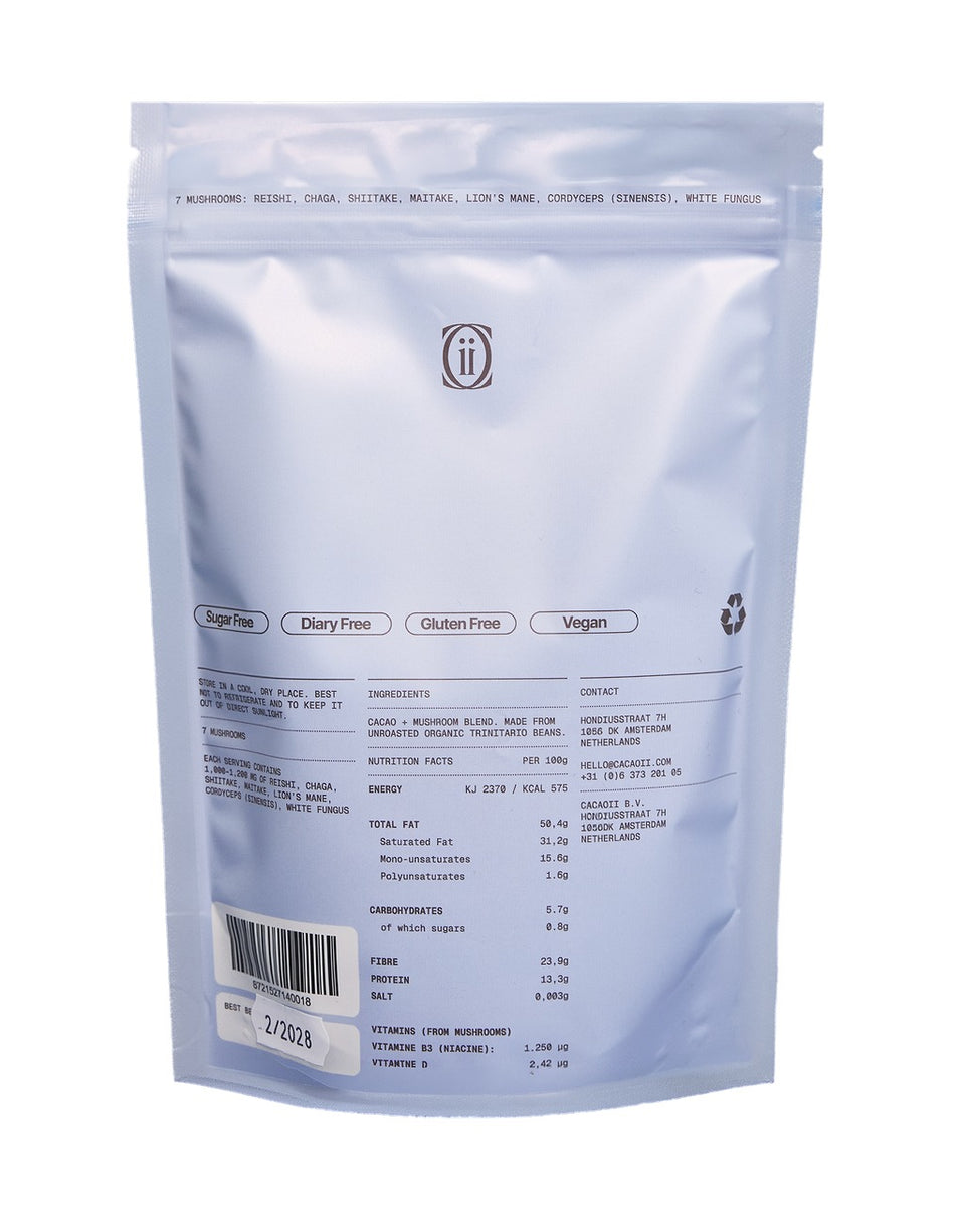 Cacaoii Ceremonial Grade Mushroom Infused Cacao - 225gr Lichtpaars Unisex