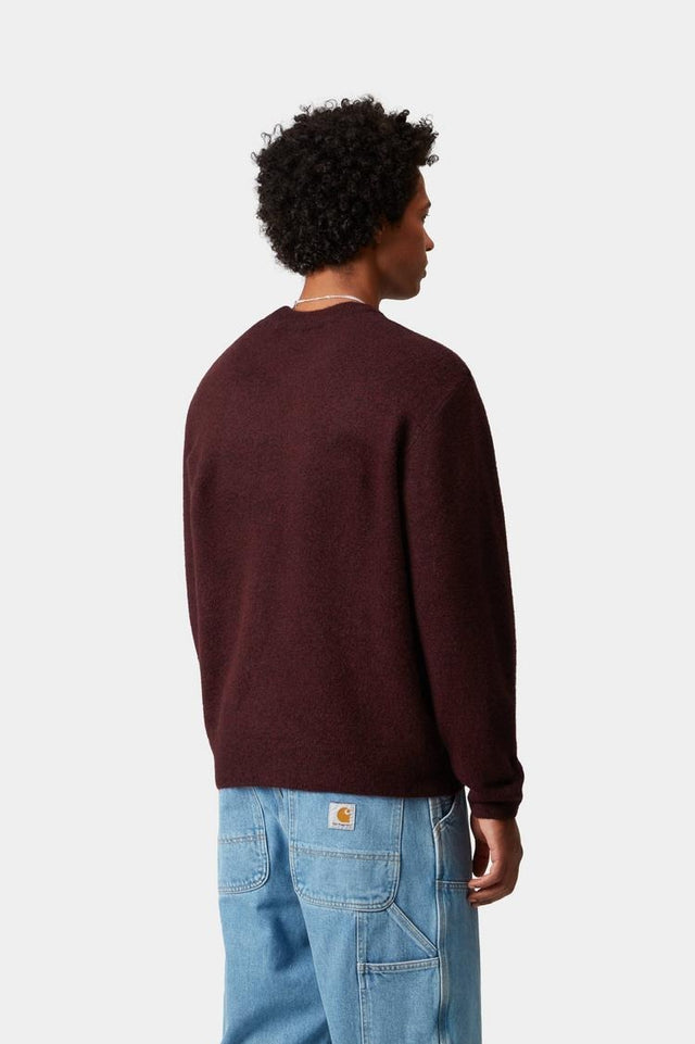 Carhartt WIP Chedda Sweater Donkerrood Heren