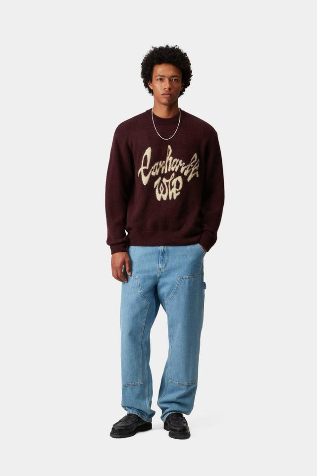 Carhartt WIP Chedda Sweater Donkerrood Heren