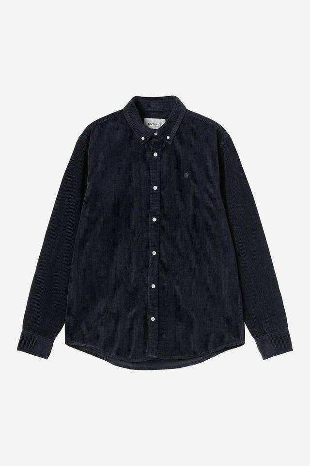 Carhartt WIP L/s Madison Cord Shirt Donkerblauw Heren