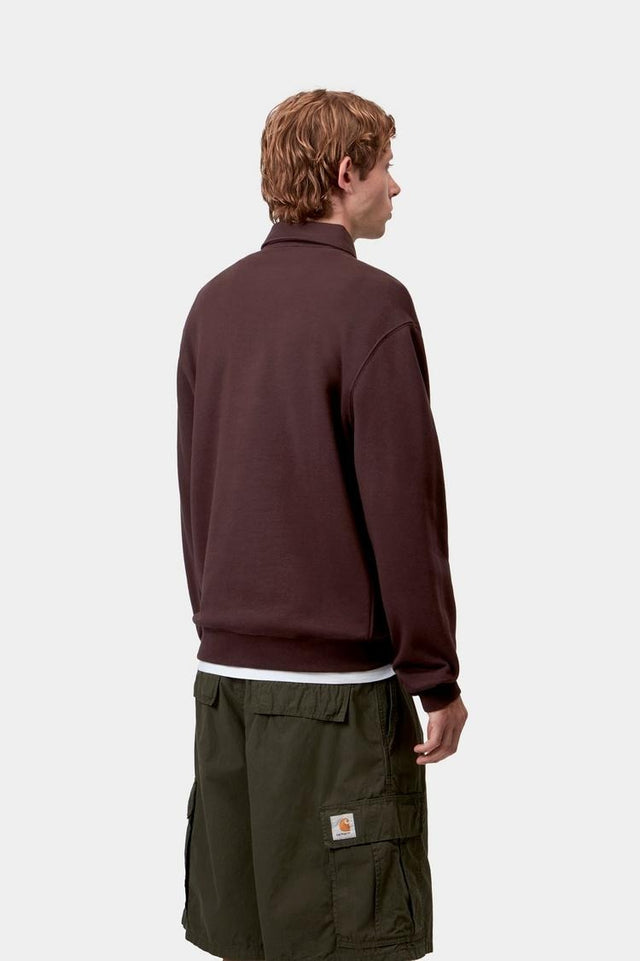 Carhartt WIP Polo Sweat Bruin Heren