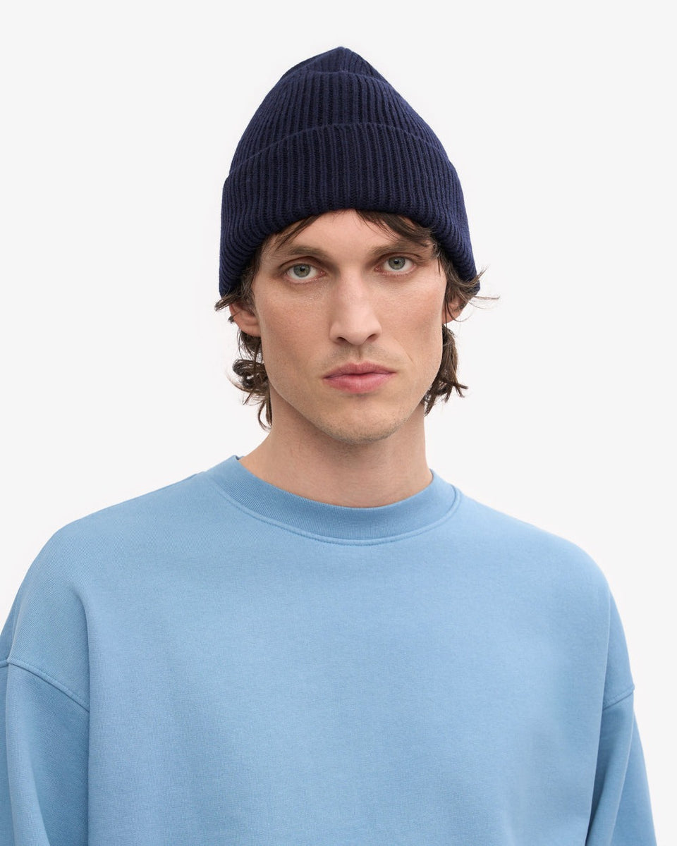 Colorful Standard Merino Wool Beanie Donkerblauw Heren
