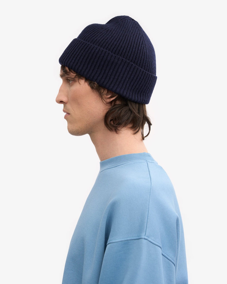 Colorful Standard Merino Wool Beanie Donkerblauw Heren