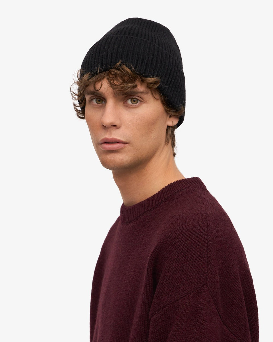 Colorful Standard Merino Wool Beanie Zwart Heren
