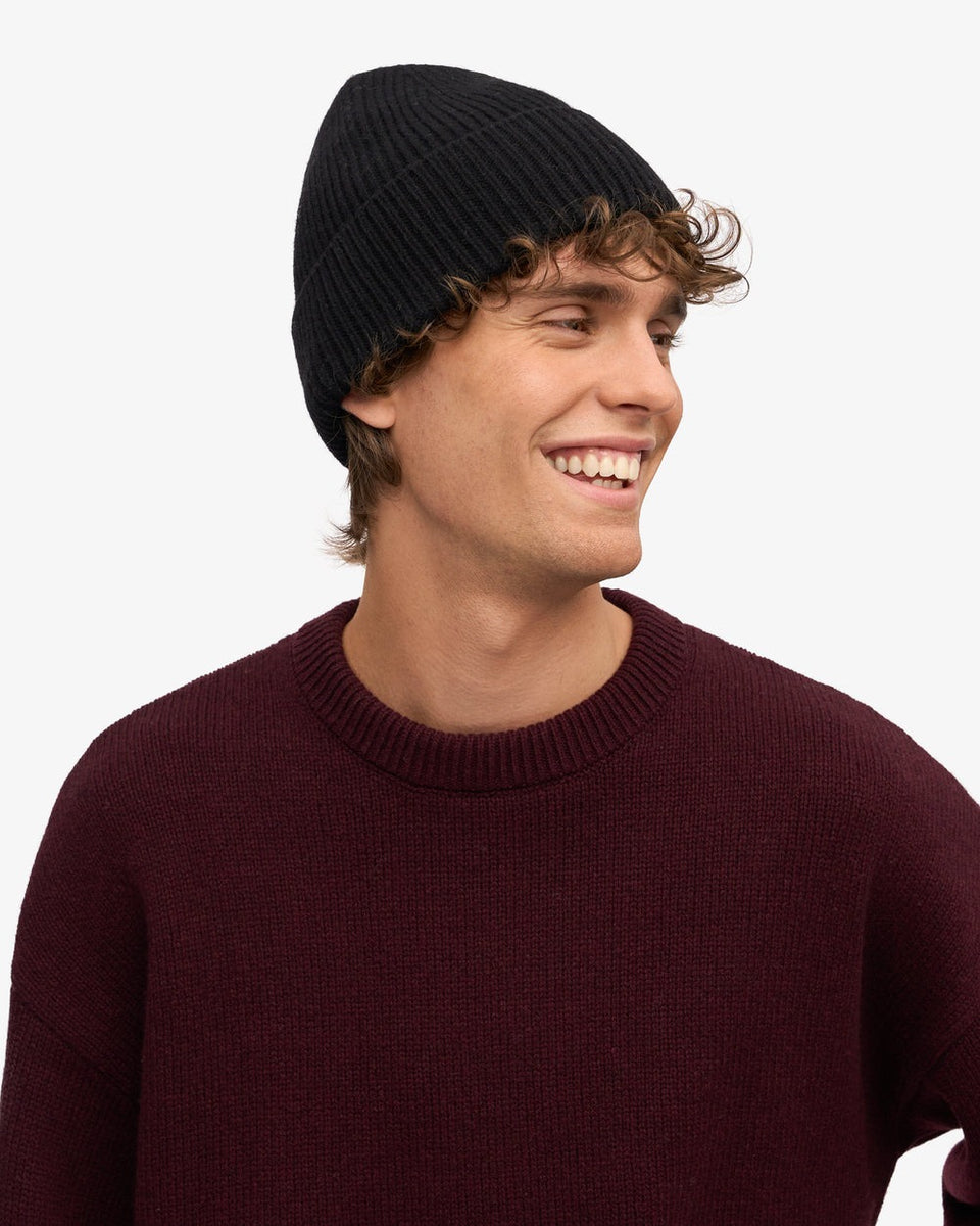 Colorful Standard Merino Wool Beanie Zwart Heren